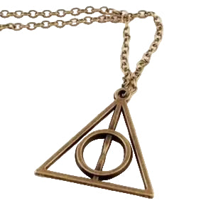 სიკვდილის საჩუქრების მბრუნავი ყელსაბამი სპილენძისფერი