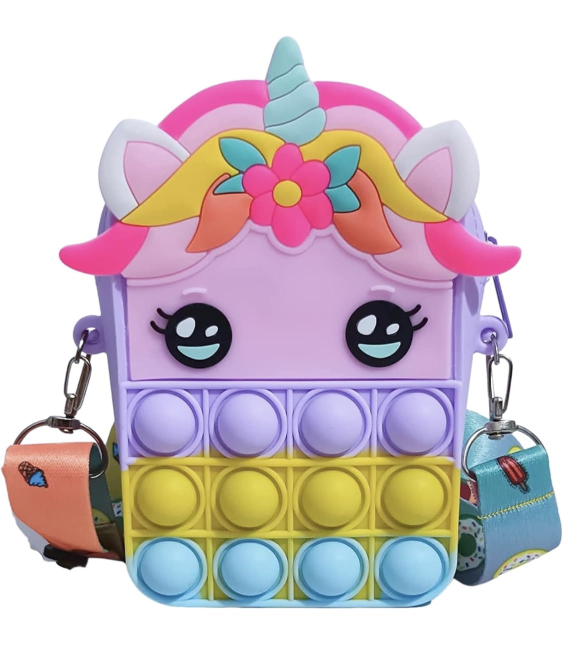 უნიქორნის მინი ჩანთა ფოფითი