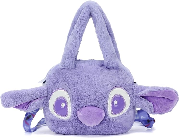 სტიჩის ფუმფულა ჩანთა იასამნისფერი