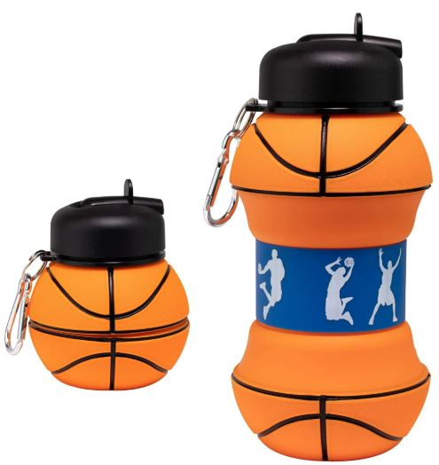 კალათბურთის წყლის ბოთლი ყავისფერი