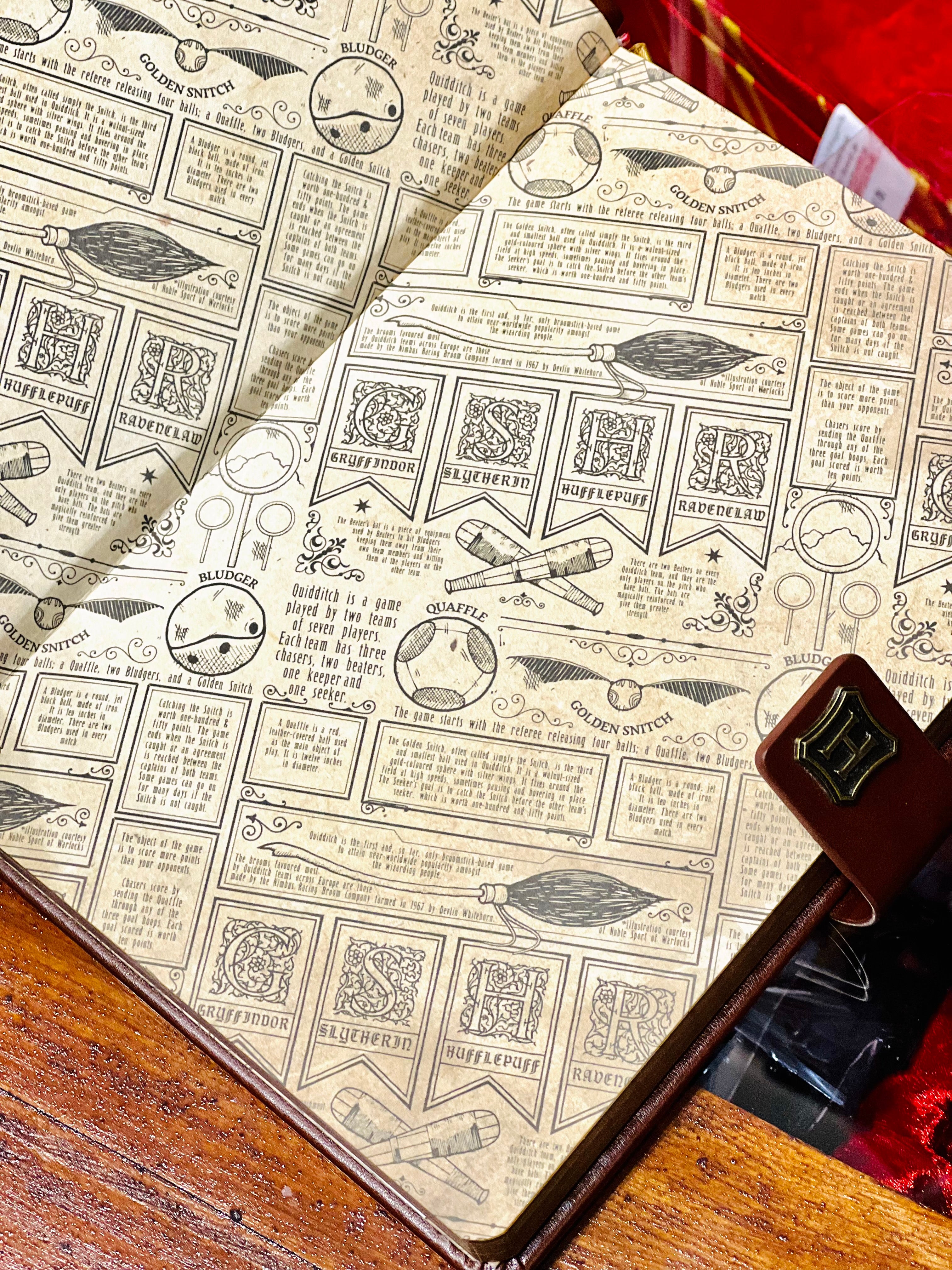 ჰოგვორტსის ქვიდიჩის პრემიუმ ბლოკნოტი A5 ზომა ტყავის ყდით