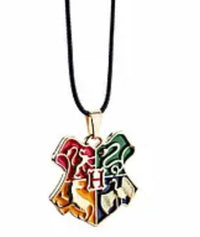 ჰოგვორტსის მინანქრული ყელსაბამი ტყავის საკიდზე