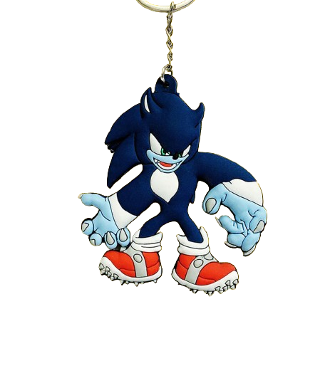 Super Sonic Rubber Keychain