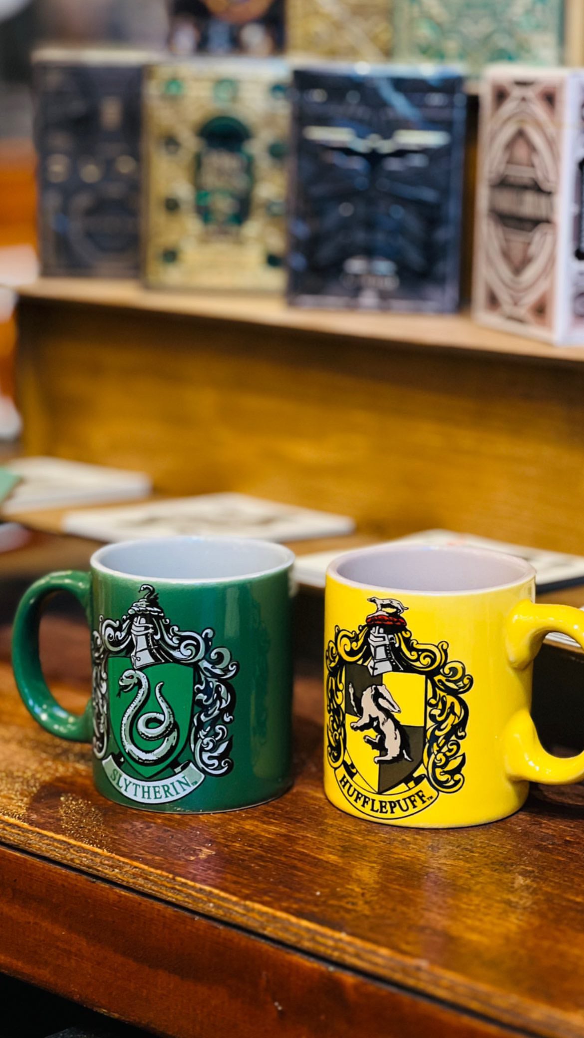 Slytherin and Hufflepuff Espresso Mug Set