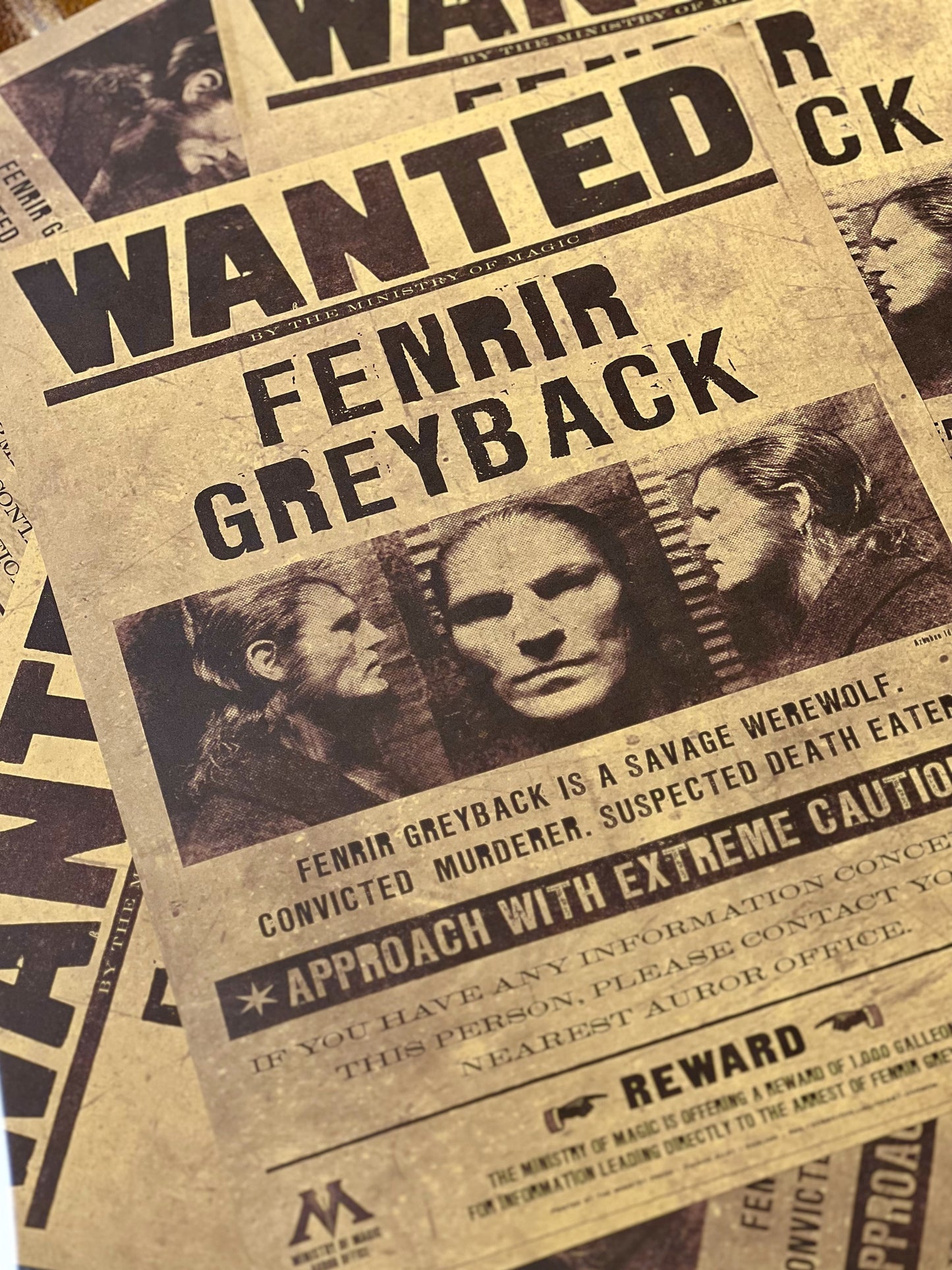 Poster "Wanted by Fenrir Greyback"