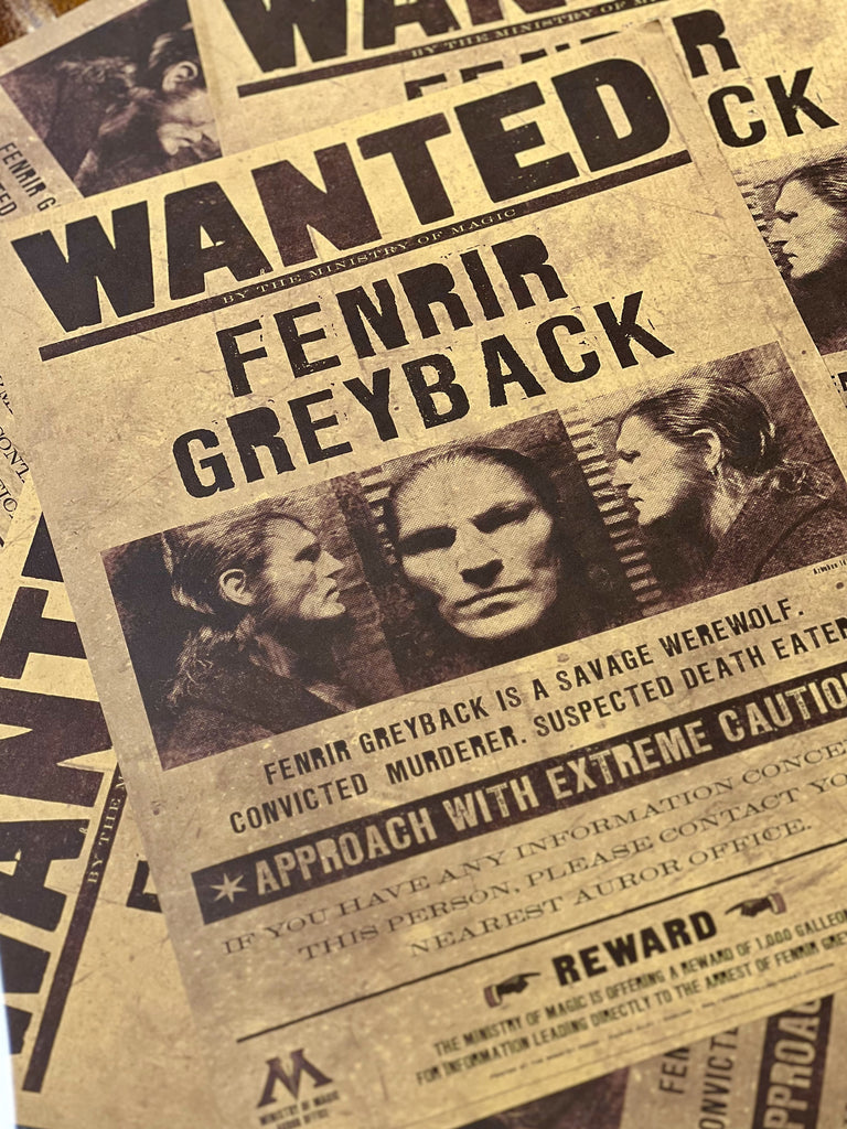 Fenrir Greyback Wanted Poster Binder