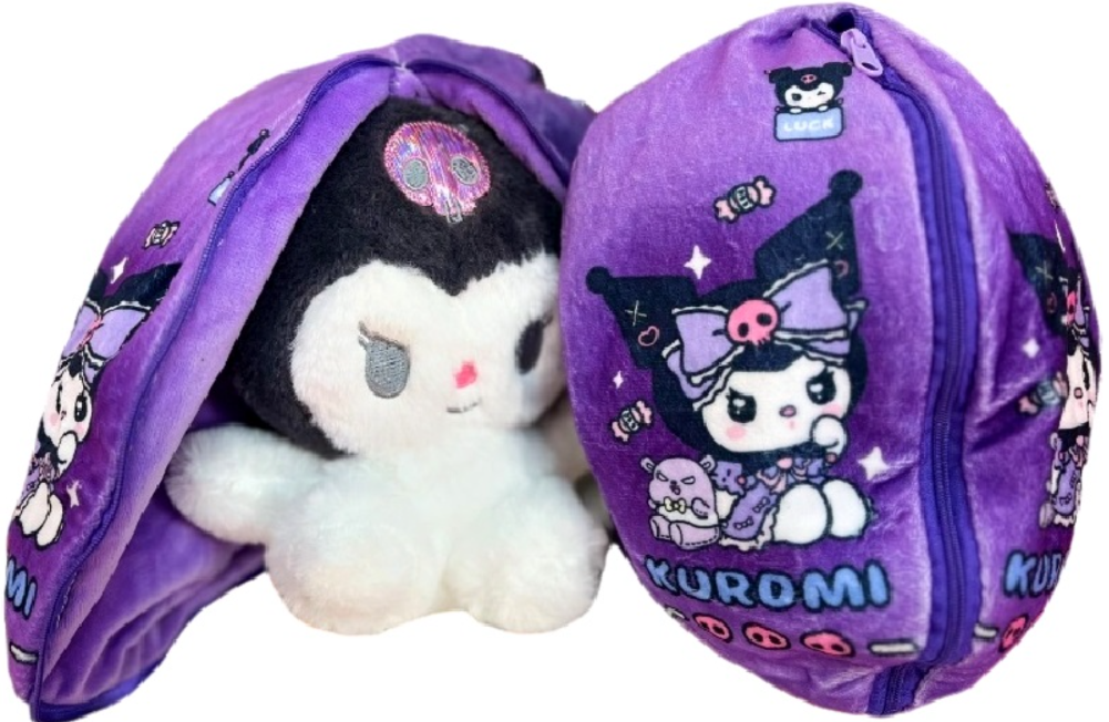 Kuromi Plush Hello Kitty Melody Pomponpurin Cinnamorol კურომი ჰელოუ კიტი მელოდი პომპონპურინი სინამოროლი პლუში რბილი სათამაშო