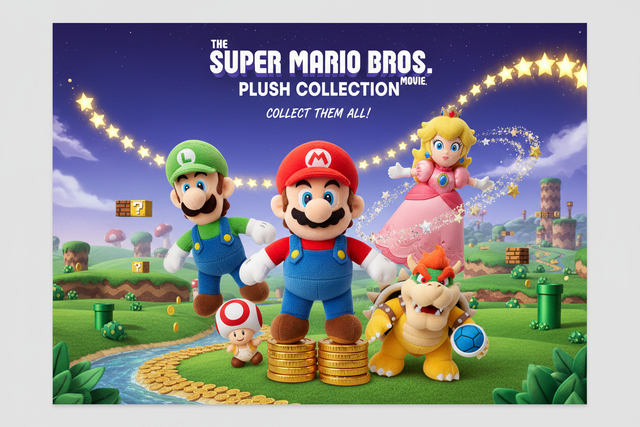 Mario Movie Plush Toy Collection Banner