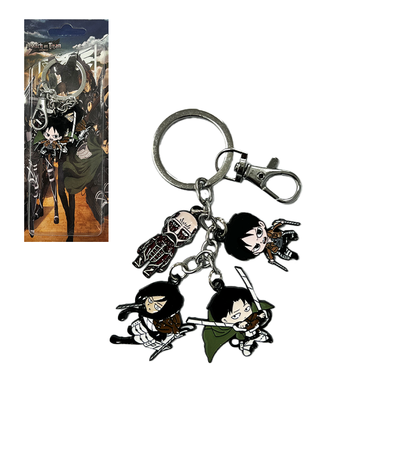 Attack On Titans Keychain With Charms