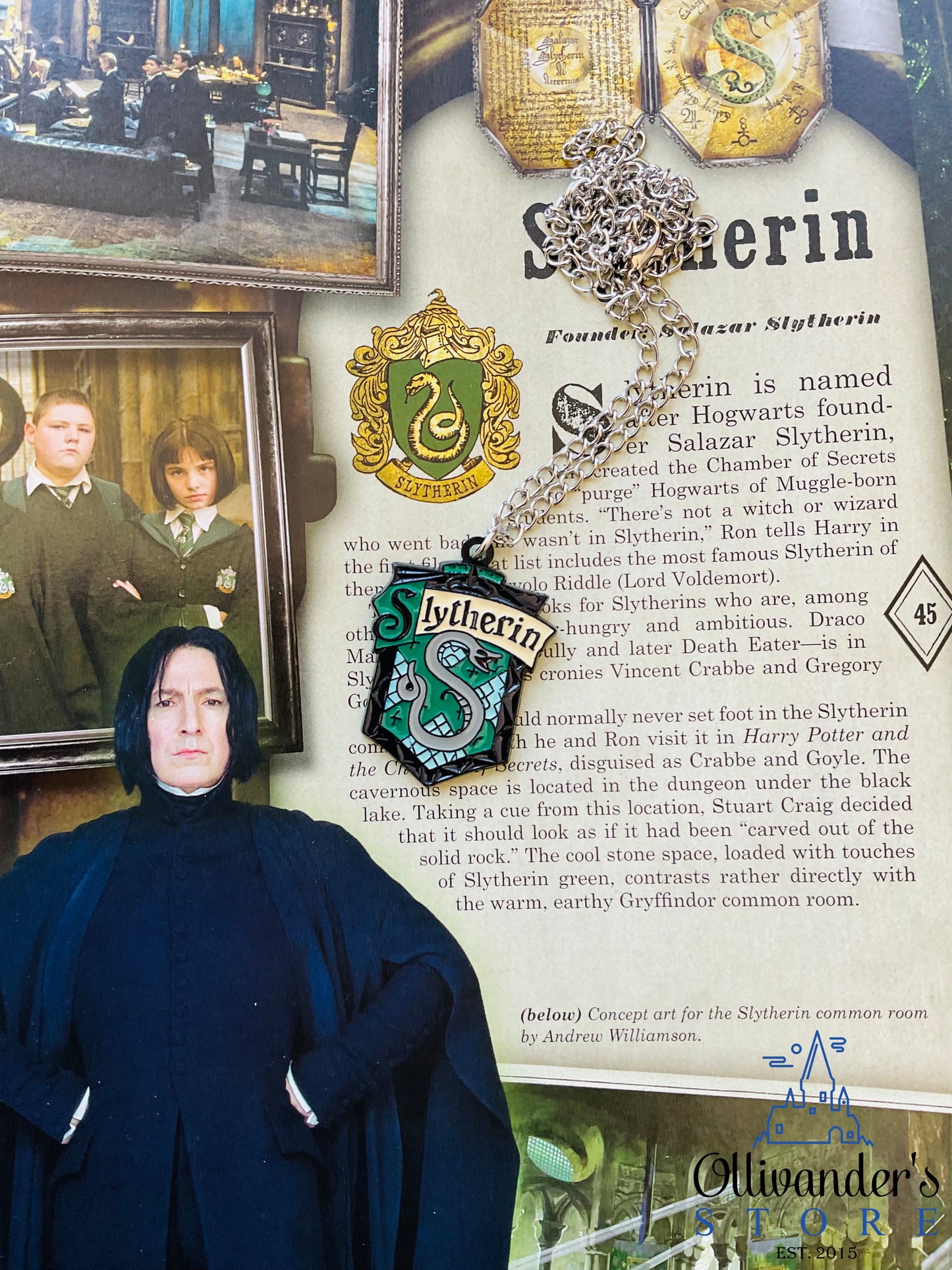 Slytherin Necklace In Gothic Style