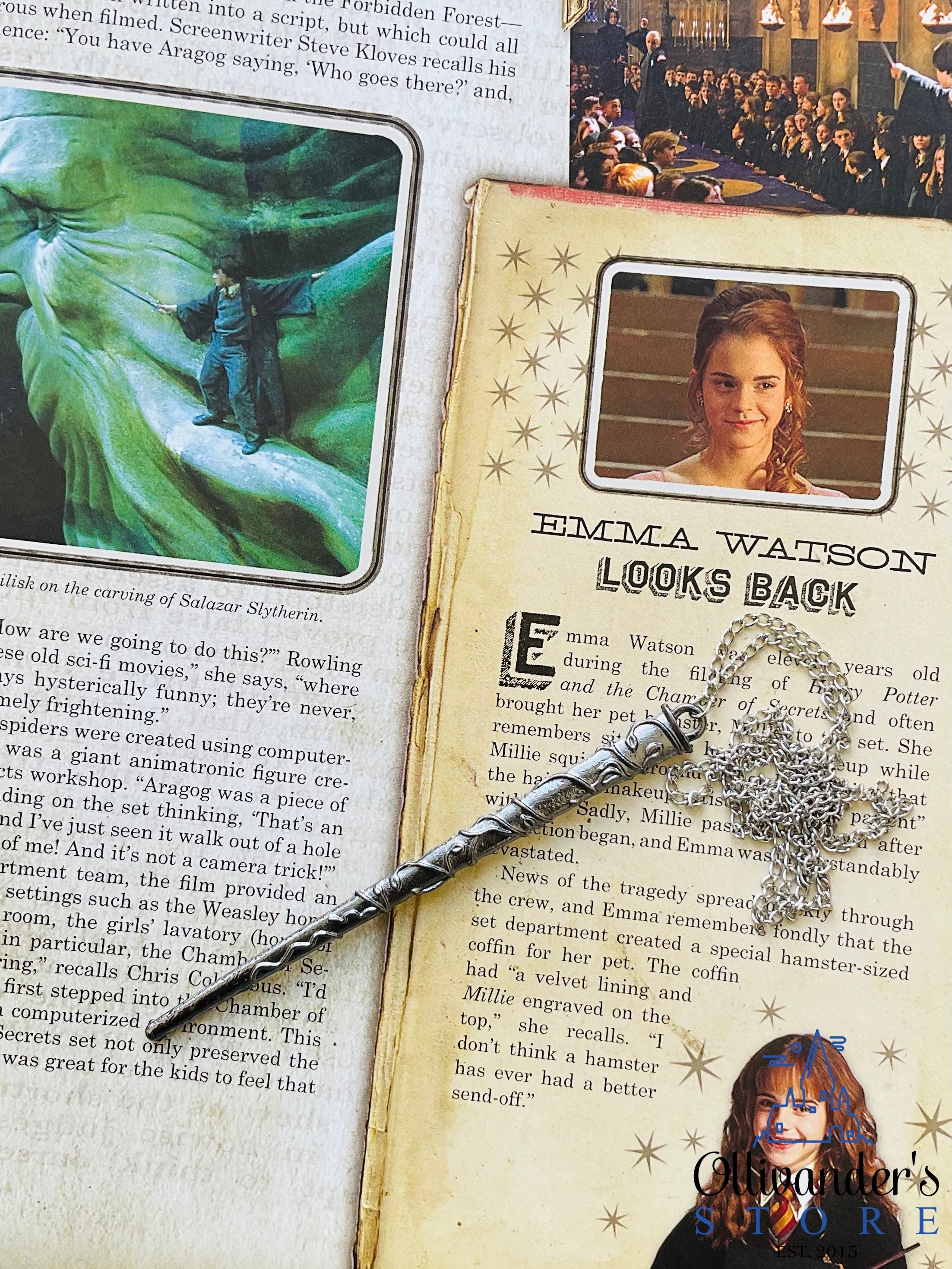Hermione's wand necklace