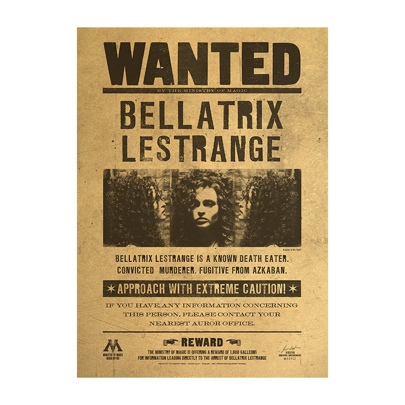 Bellatrix Lestrange Wanted Poster