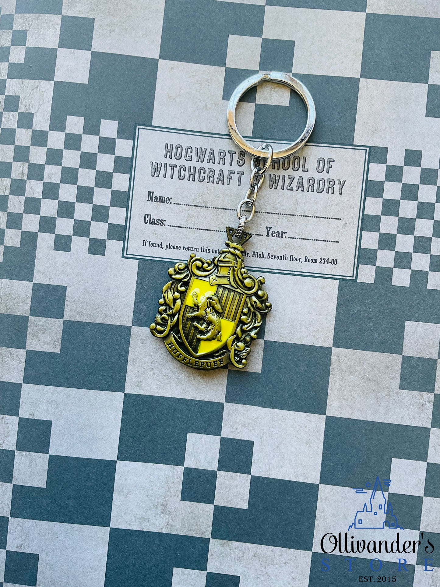 Hufflepuff Metallic Keychain