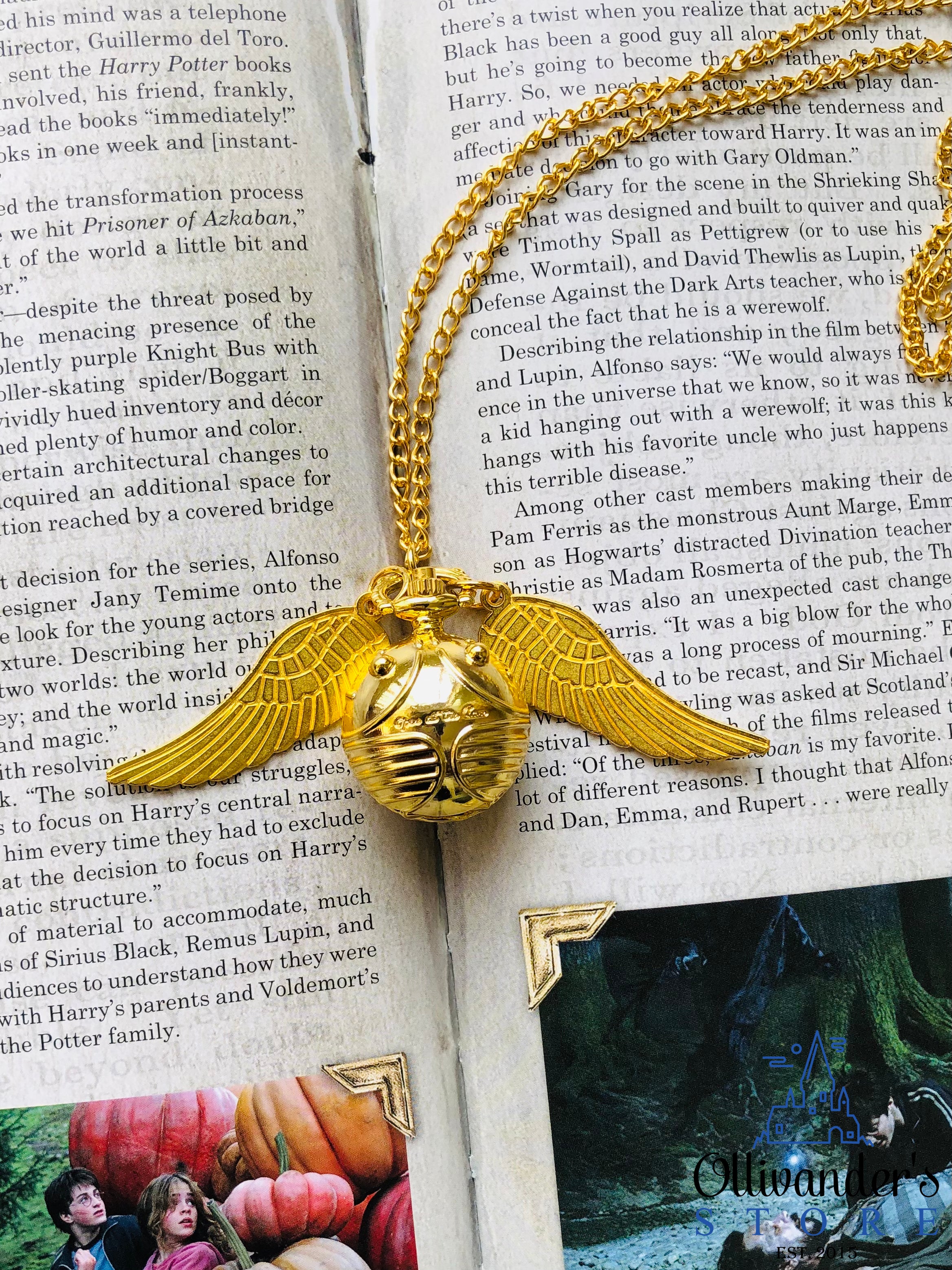 სნიჩის ჰარი პოტერის ოქროს სნიჩის ყელსაბამი საათი სამკაული
