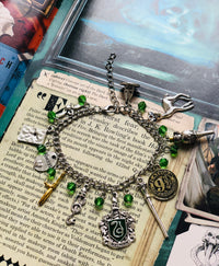 სლიზერინის სამაჯური ჩარმებით ჰარი პოტერის ნივთები საჩუქრები