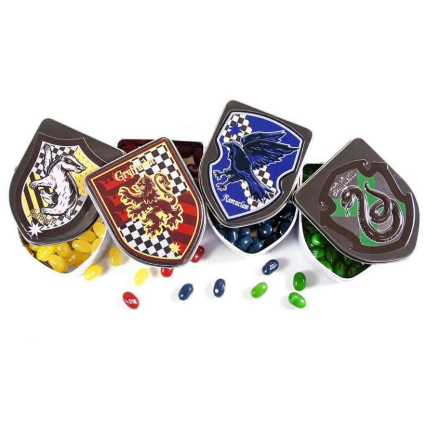 Hogwarts house club candies in tin cans